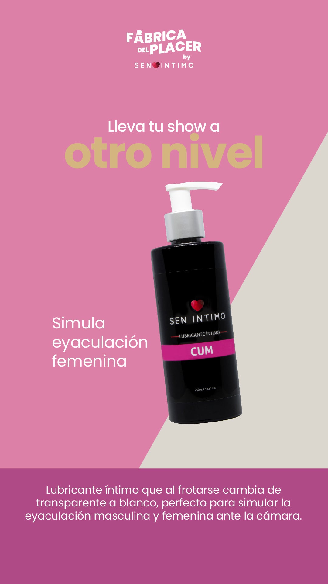 Lubricante Íntimo Cum Simula la eyaculación Femenina x 250 ml by Sen Íntimo